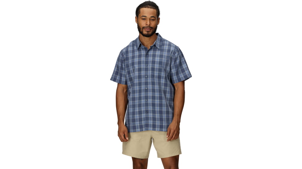 Marmot Eldridge Novelty Classic SS - Men's, Thunderhead Oliver Plaid, L, M10665-24288L