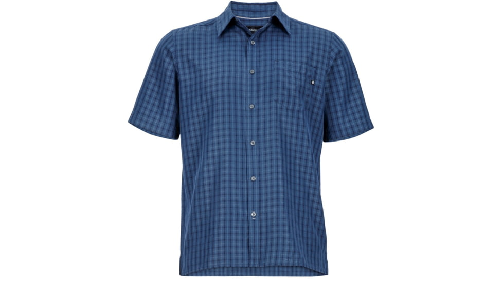 Marmot Eldridge Short Sleeve Shirt - Men's-Vintage Navy-XX-Large