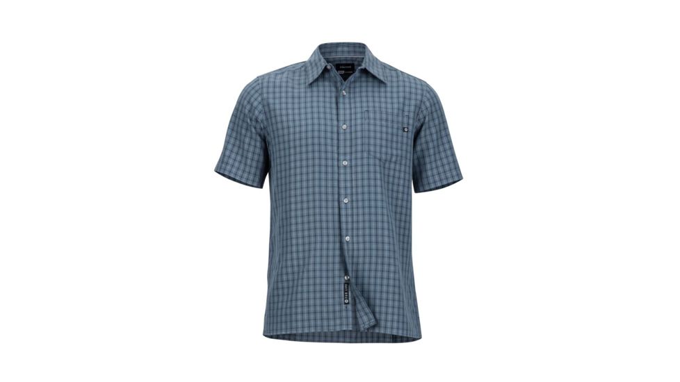 Marmot Eldridge Short Sleeve Shirt - Mens, Steel Onyx, L 62220-1515-L