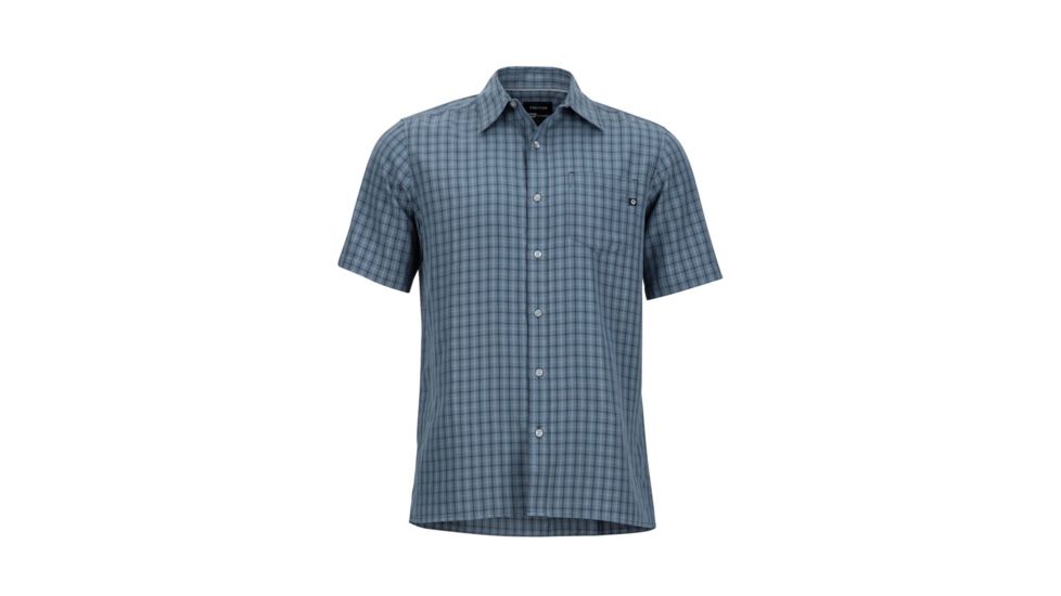 Marmot Eldridge Short Sleeve Shirt - Mens, Steel Onyx, L 62220-1515-L