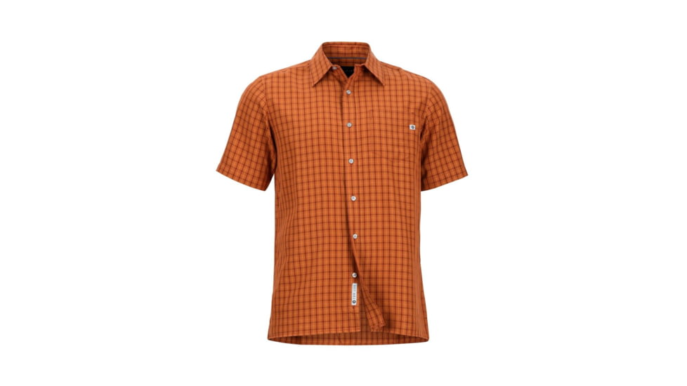 Marmot Eldridge Short Sleeve Shirt - Mens, Bombay Brown, M 62220-7480-M