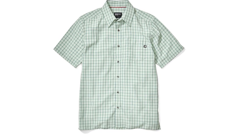 Marmot Eldridge Short Sleeve Shirt - Mens, Crushed Mint, Medium, 62220-4995-M
