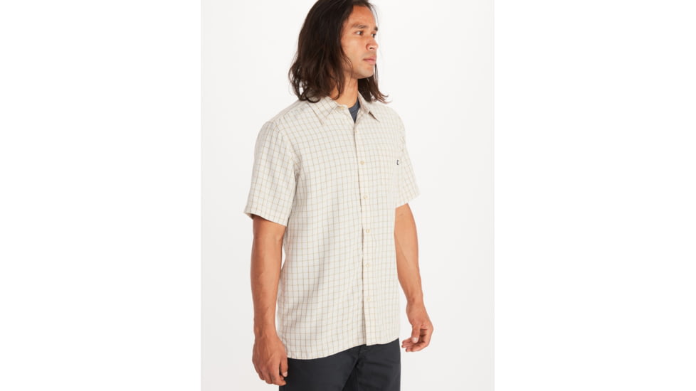 Marmot Eldridge Short Sleeve Shirt - Mens, Moonbeam, 2XL, 62220-7384-MOON-XXL