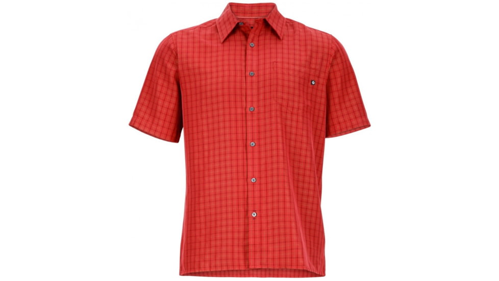Marmot Eldridge Short Sleeve Shirt - Men's-True Red Ochre-Large