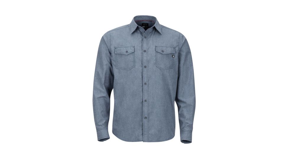Marmot Emerson Long Sleeve - Mens, Dark Indigo Heather, Small, 43930-2836-S