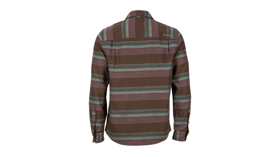 Marmot Enfield Midweight Flannel Long Sleeve Shirt - Mens, Dark Brown, Extra Large, 44510-7521-XL