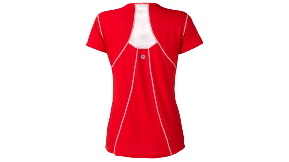 Marmot Essential Short Sleeve Tee - Women's-Acid Yellow/Lipstick-X-Small