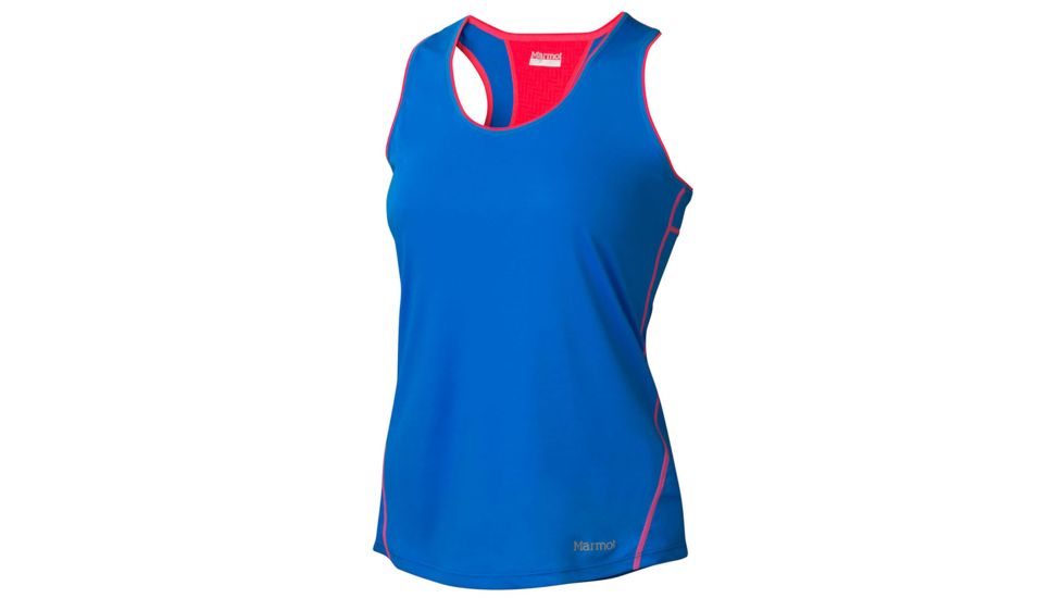 Marmot Essential Tank - Women's-Ceylon Blue/Bright Pink-Large