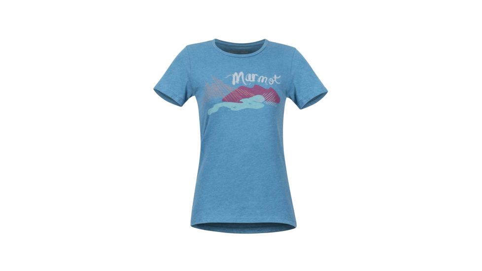 Marmot Esterel Tee Short Sleeve - Womens, Late Night Heather, Small, 47740-3708-S