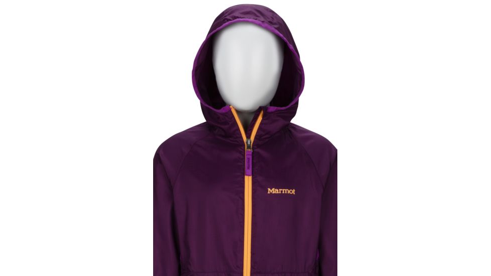 Marmot Ether Hoody - Girl's, Deep Plum/Neon Berry, Medium 56190-6868-M