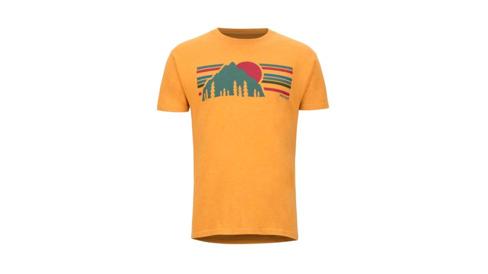 Marmot Explorer Tee Short Sleeve - Mens, Aztec Gold Heather, Medium, 42540-AzGoldHeat-M-DEMO