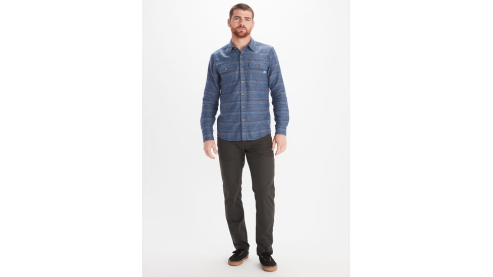 Marmot Fairfax Heathered Midweight Flannel - Mens, Arctic Navy, Small, M13557-2975-S