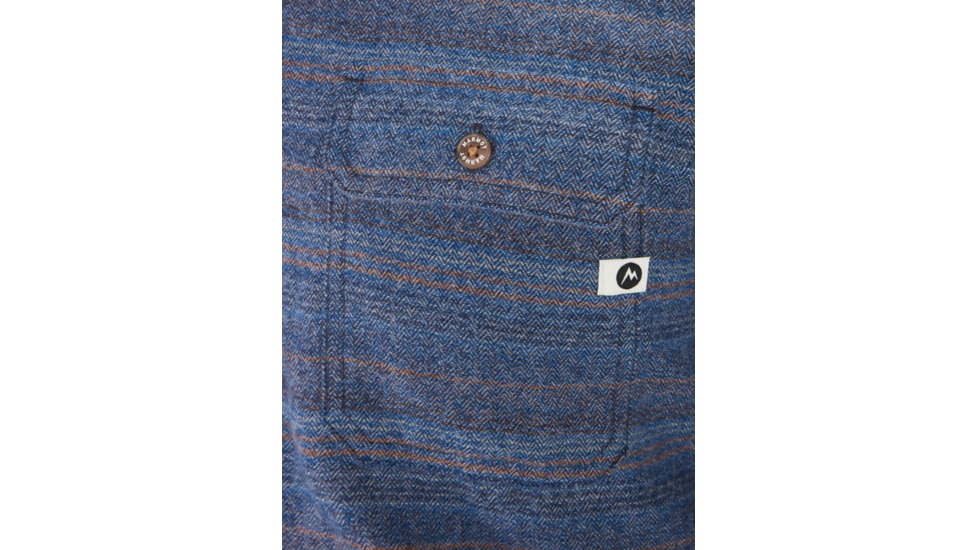 Marmot Fairfax Heathered Midweight Flannel - Mens, Arctic Navy, Small, M13557-2975-S