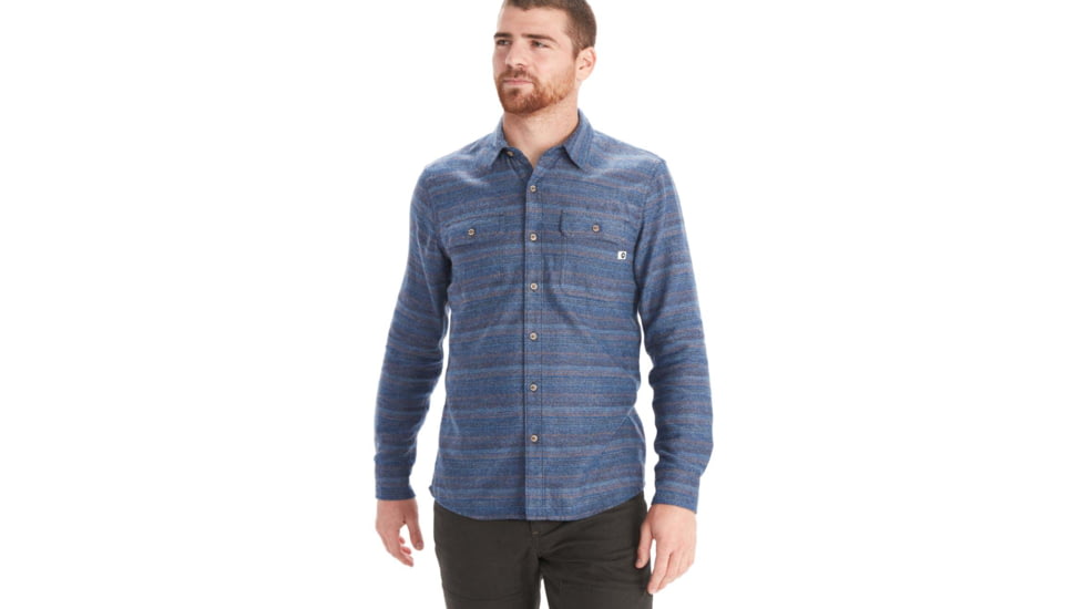 Marmot Fairfax Heathered Midweight Flannel - Mens, Arctic Navy, Small, M13557-2975-S