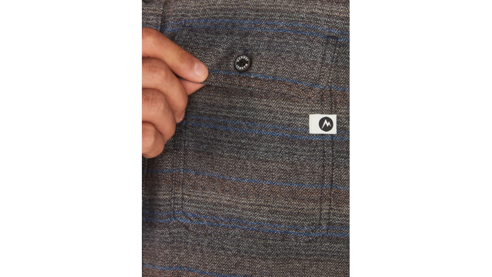 Marmot Fairfax Heathered Midweight Flannel - Mens, Dark Coffee, 2XL, M13557-7143-XXL