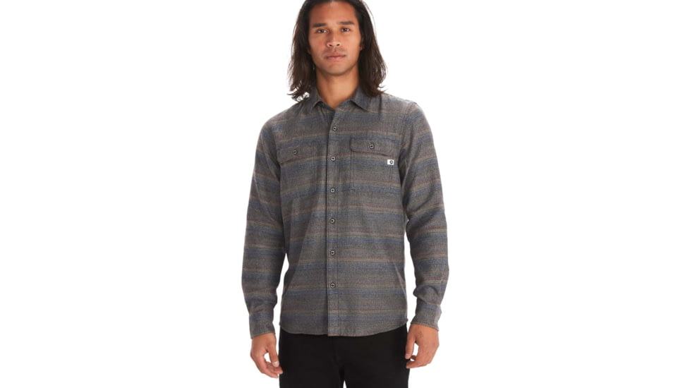 Marmot Fairfax Heathered Midweight Flannel - Mens, Dark Coffee, 2XL, M13557-7143-XXL