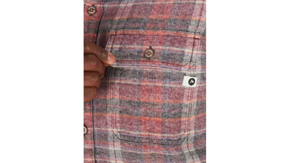 Marmot Fairfax Heathered Midweight Flannel - Mens, Port Royal, Extra Large, M13557-6257-XL