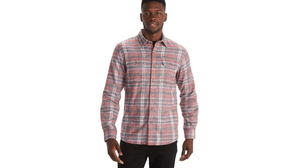 Marmot Fairfax Heathered Midweight Flannel - Mens, Port Royal, Extra Large, M13557-6257-XL