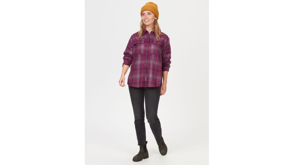 Marmot Fairfax Lightweight Boyfriend Flannel - Womens, Bright Fuchsia, Extra Small, M14835-6877-XS