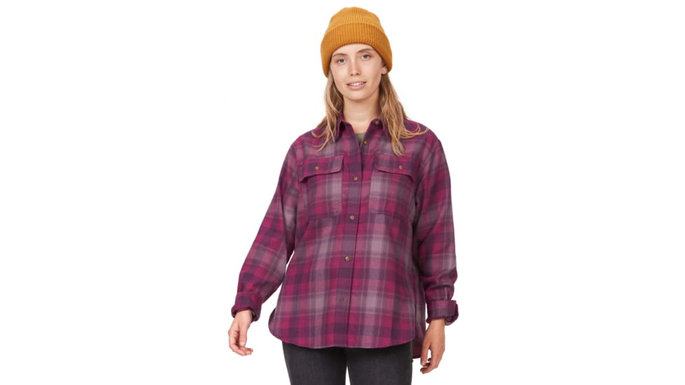 Marmot Fairfax Lightweight Boyfriend Flannel - Womens, Bright Fuchsia, Extra Small, M14835-6877-XS