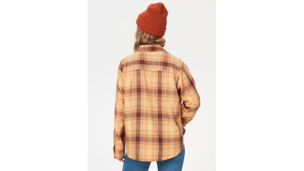 Marmot Fairfax Lightweight Boyfriend Flannel - Womens, Tangelo, Large, M14835-9434-L