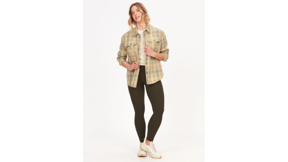 Marmot Fairfax Lightweight Boyfriend Flannel - Womens, Wheat, Medium, M14835-7035-M