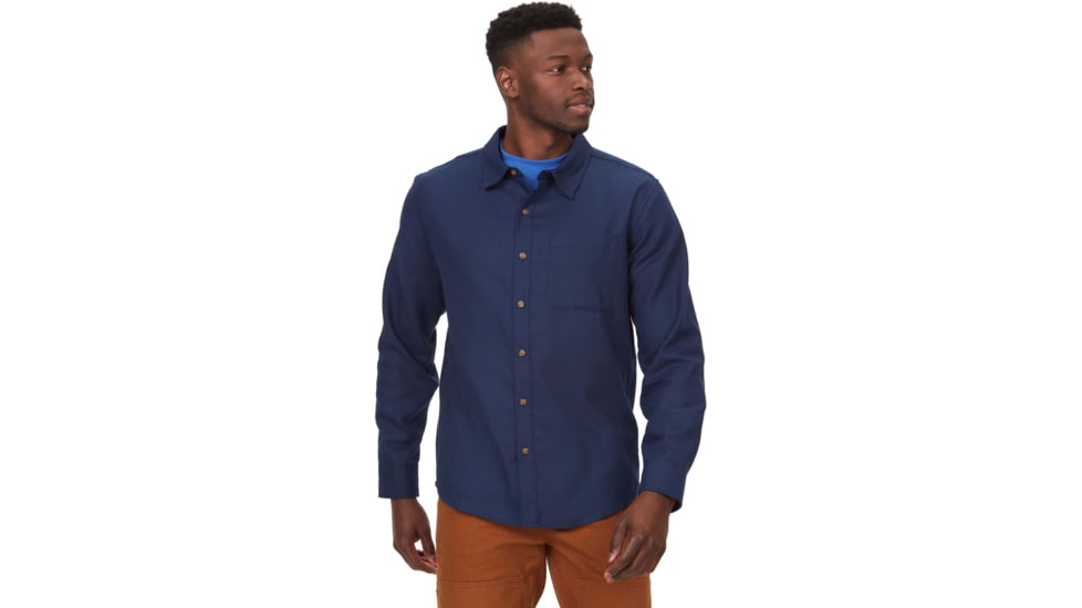 Marmot Fairfax Lightweight Long Sleeve Flannel - Mens, Arctic Navy, Large, M14657-2975-L