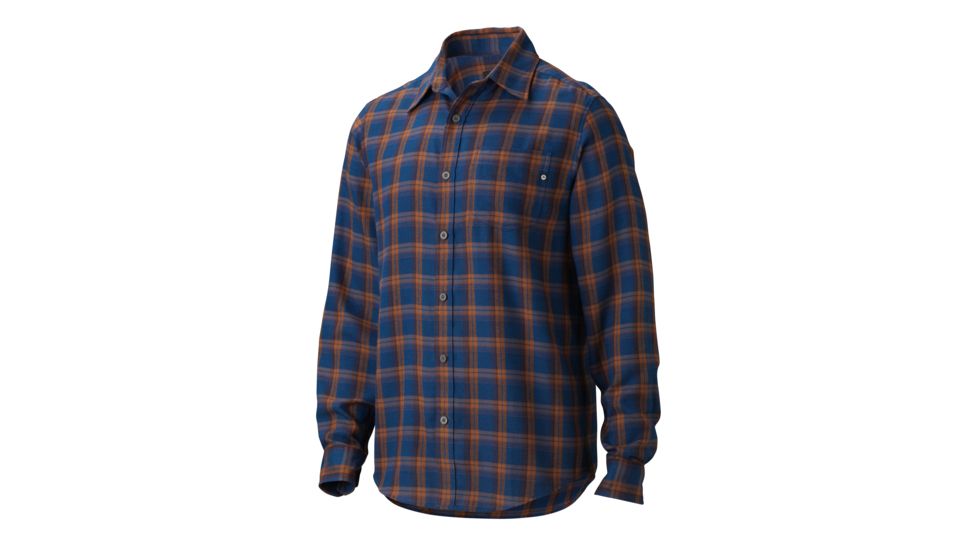 Marmot Fairfax Long Sleeve Flannel-Blue Night Heather-Small