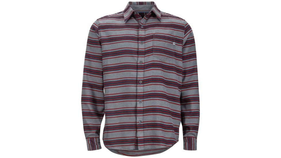 Marmot Fairfax Long Sleeve Flannel-Steel Heather-Medium
