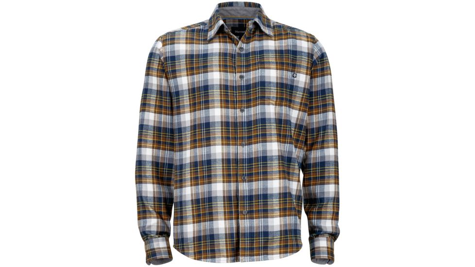 Marmot Fairfax Long Sleeve Flannel-Vintage Navy-Large