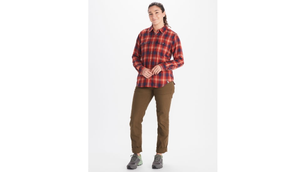 Marmot Fairfax Midweight Flannel - Womens, Red Ochre, Small, M13553-9457-S