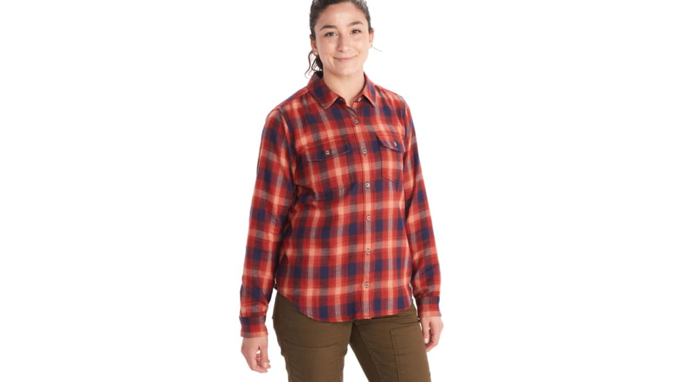 Marmot Fairfax Midweight Flannel - Women's, Red Ochre, Small, M13553-9457-S
