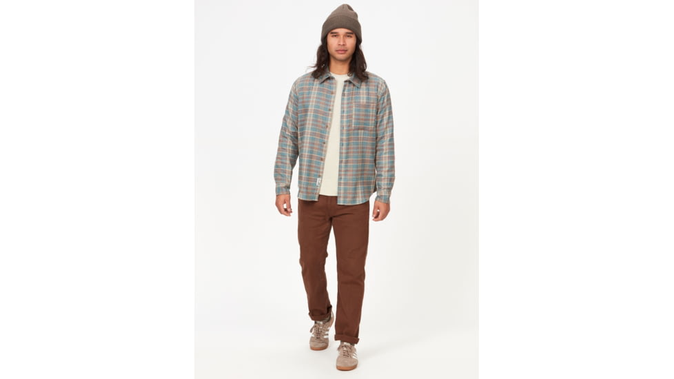 Marmot Fairfax Novelty Heathered Lightweight Long Sleeve Flannel - Mens, Dark Jungle, 2XL, M14917-22261-XXL