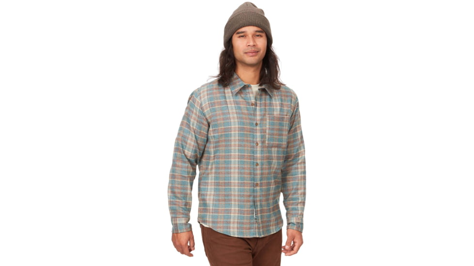 Marmot Fairfax Novelty Heathered Lightweight Long Sleeve Flannel - Mens, Dark Jungle, 2XL, M14917-22261-XXL