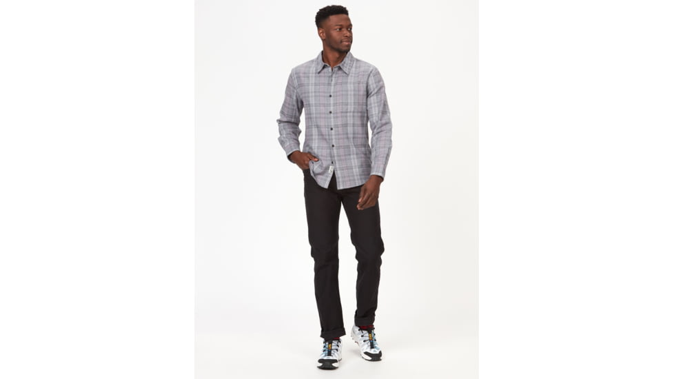 Marmot Fairfax Novelty Heathered Lightweight Long Sleeve Flannel - Mens, Steel Onyx, 2XL, M14917-1515-XXL