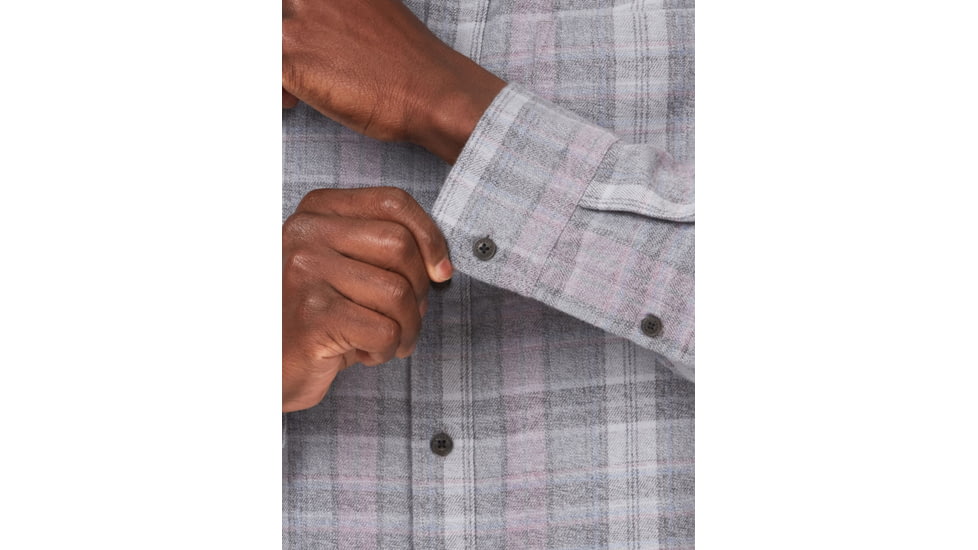 Marmot Fairfax Novelty Heathered Lightweight Long Sleeve Flannel - Mens, Steel Onyx, 2XL, M14917-1515-XXL
