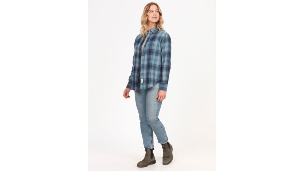 Marmot Fairfax Novelty Lightweight Long Sleeve Flannel - Womens, Arctic Navy, Medium, M14836-2975-M