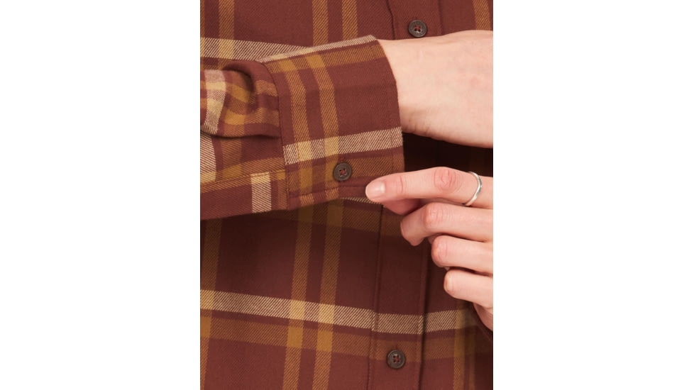 Marmot Fairfax Novelty Lightweight Long Sleeve Flannel - Womens, Chocolate, Large, M14836-22262-L