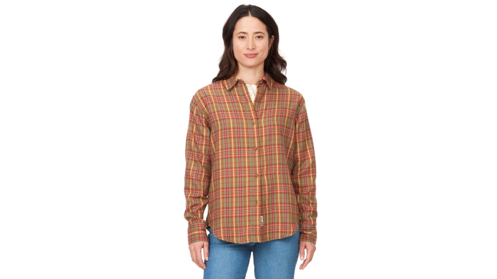 Marmot Fairfax Novelty Lightweight Long Sleeve Flannel - Womens, Grapefruit, Extra Large, M14836-9949-XL