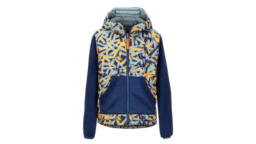 Marmot Featherless Reversible Hoodie - Boy's, Small, Blue Granite/Arctic Navy, 74940-3572-S