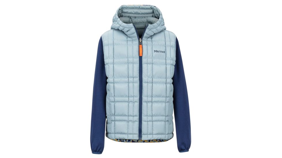 Marmot Featherless Reversible Hoodie - Boy's, Small, Blue Granite/Arctic Navy, 74940-3572-S
