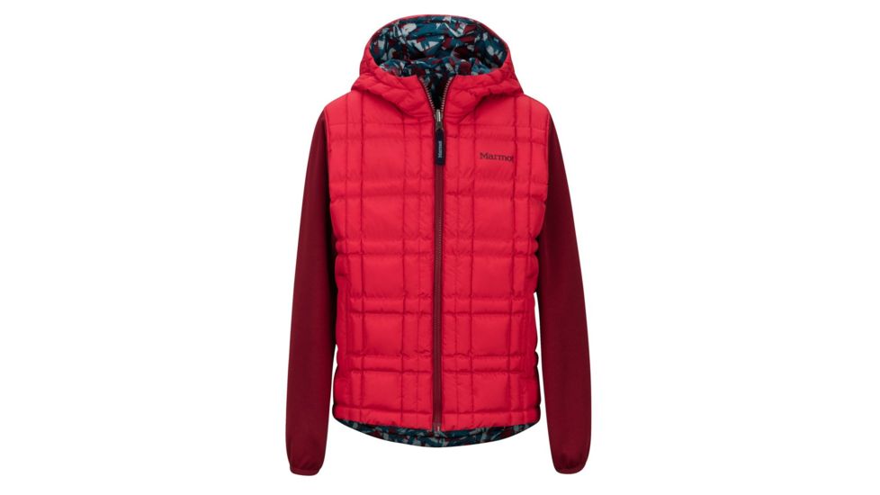 Marmot Featherless Reversible Hoodie - Boy's, Large, Team Red/Brick, 74940-6282-L