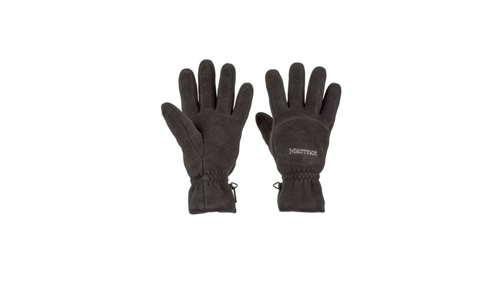 Marmot Fleece Gloves - Mens, Black, Small 14310-001-S
