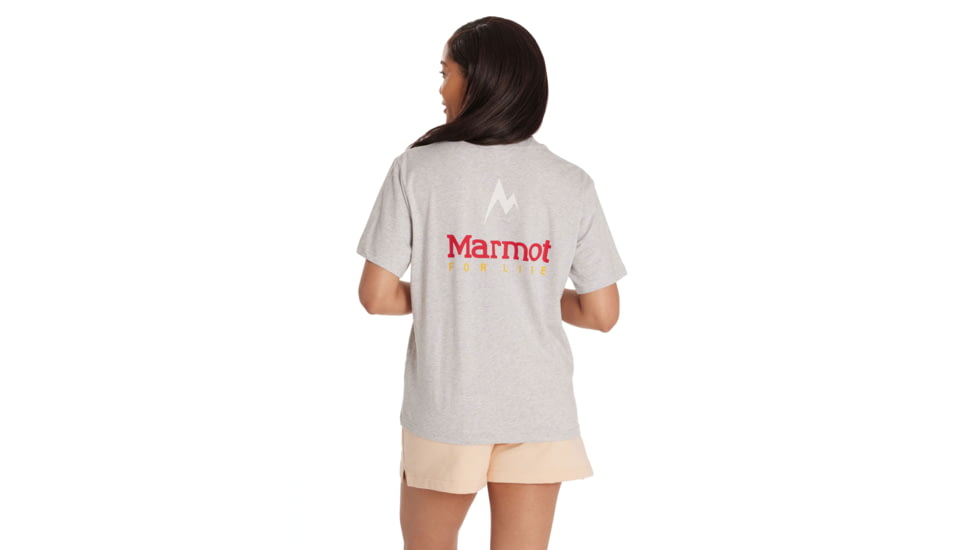 Marmot For Life Short Sleeve Tee - Womens, Light Grey Heather, Medium, M15613-8626-M
