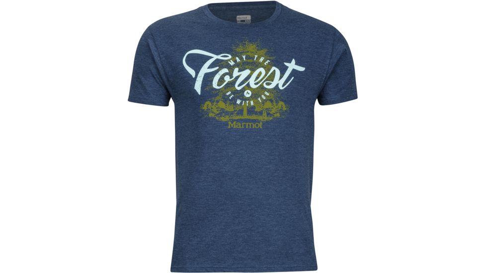 Marmot Forest Short Sleeve Tee - Men's-Navy Heather-X-Large