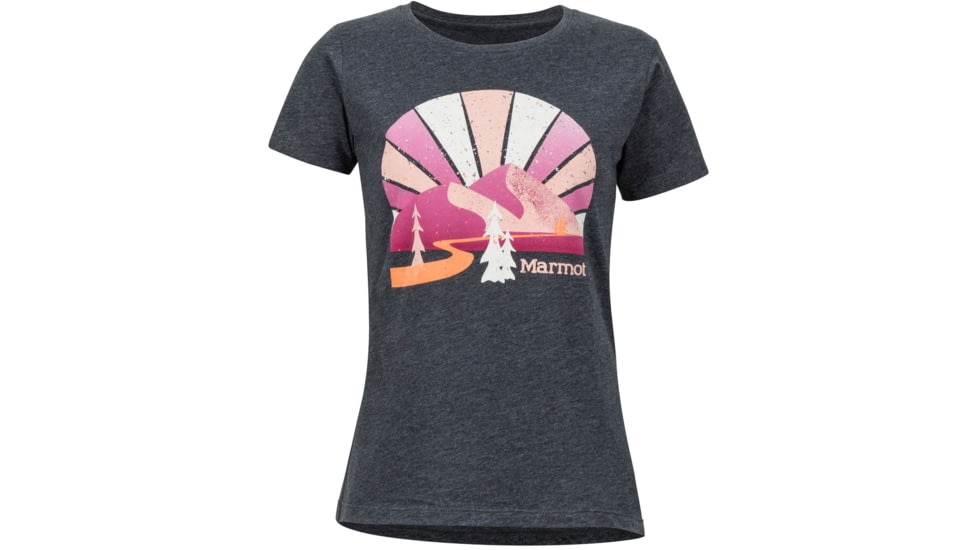 Marmot Forward Short Sleeve T-Shirt - Womens, Charcoal Heather, Extra Small, 47140-1204-XS