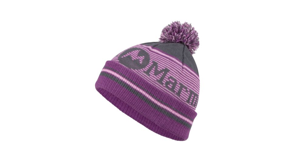 Marmot Foxy Pom Hat - Womens, Dark Steel, One Size, 19320-1132-ONE