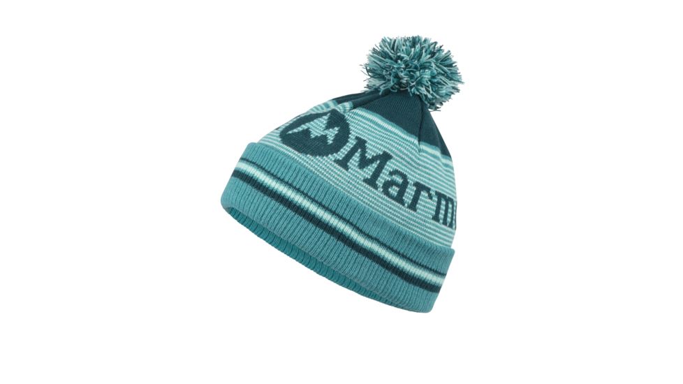 Marmot Foxy Pom Hat - Womens, Deep Teal/Patina Green, One Size, 19320-4810-ONE
