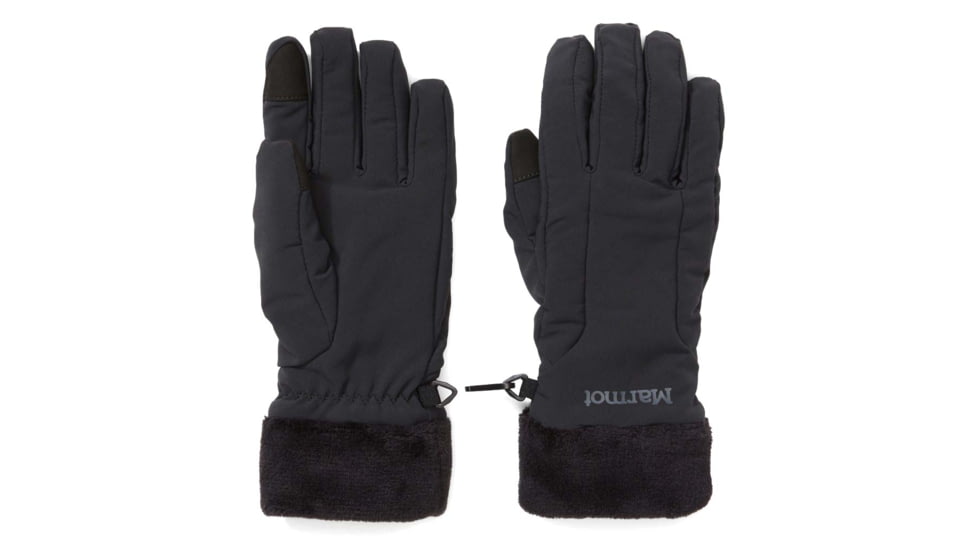 Marmot Fuzzy Wuzzy Glove - Womens, Black, Medium, 82630-001-M