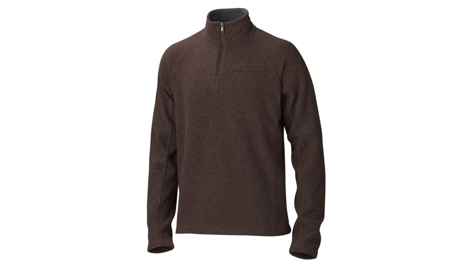 Marmot Gates 1/2 Zip - Men's-Rich Brown Heather-Small